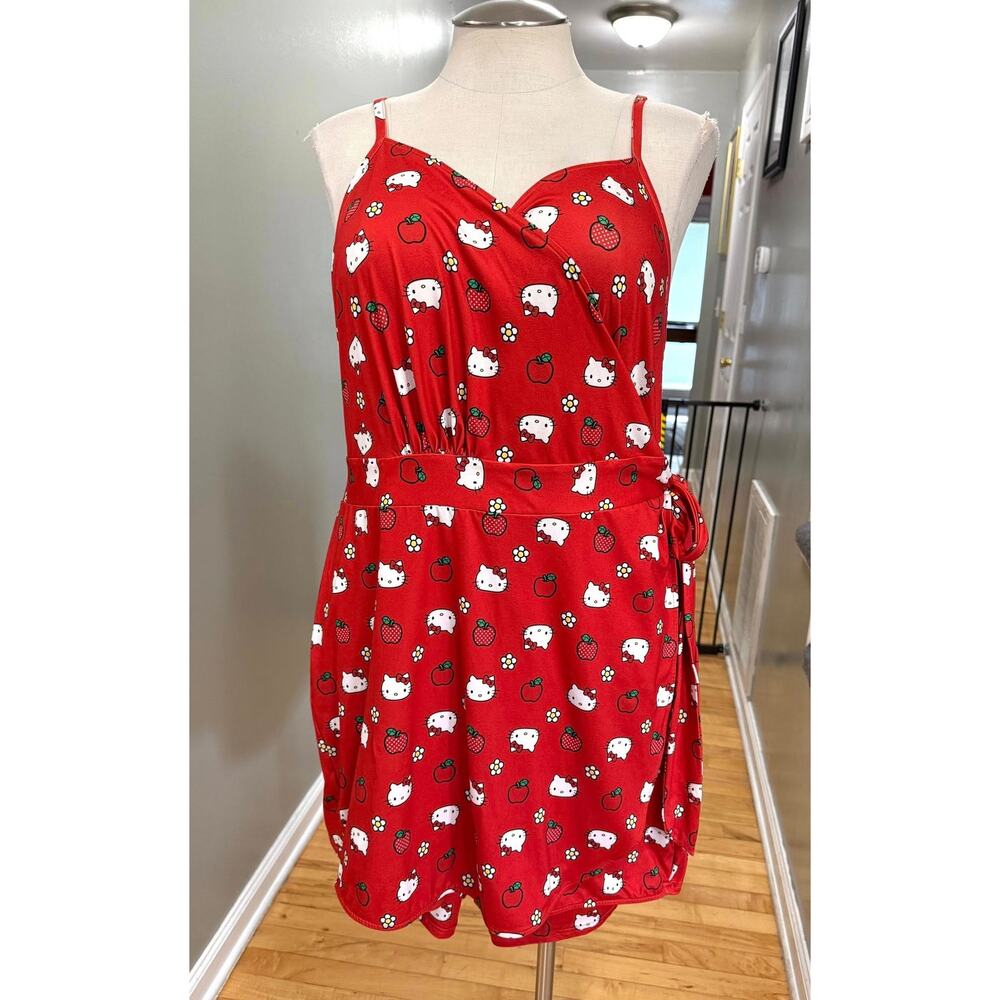 Unique Vintage Hello Kitty Sanrio Red Apples Lottie Wrap‎ Romper Outfit 4X 22/24